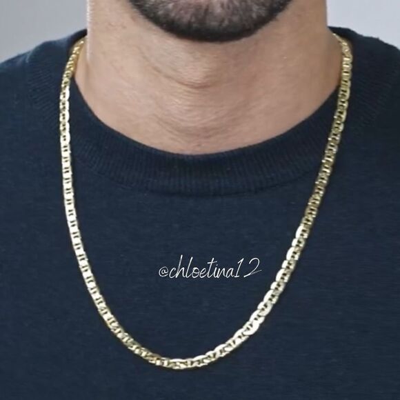 NEW 18k Gold over Sterling Mariner Chain Necklace - Picture 6 of 7